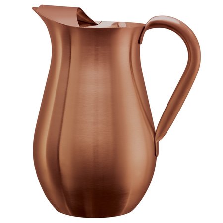 SERVICE IDEAS Pitcher with Ice Guard, Bell Shaped, 2 L, Stainless Steel, Rose Gold WPB2BSRG